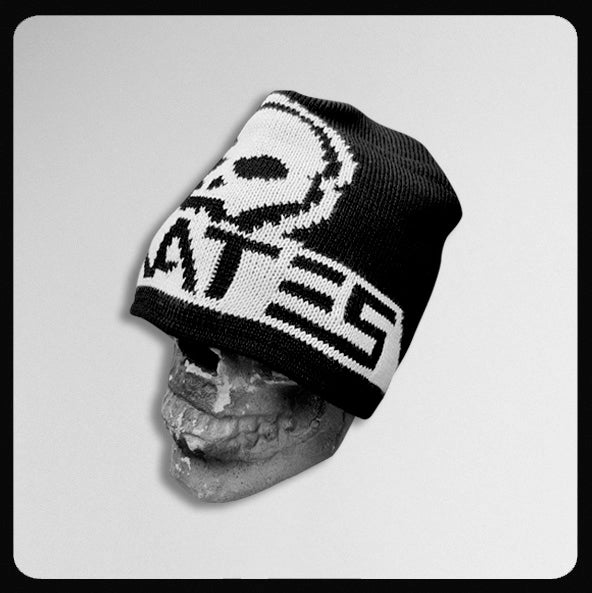 Skull Skates - Woven Logo No Cuff Beanie
