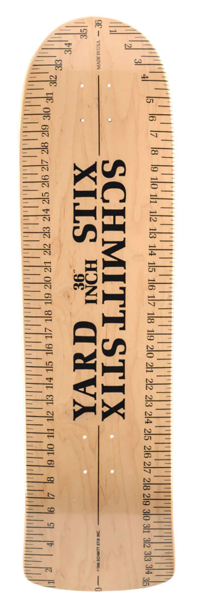 Schmitt Stix Yard Stick Skateboard Deck- 9.625x36