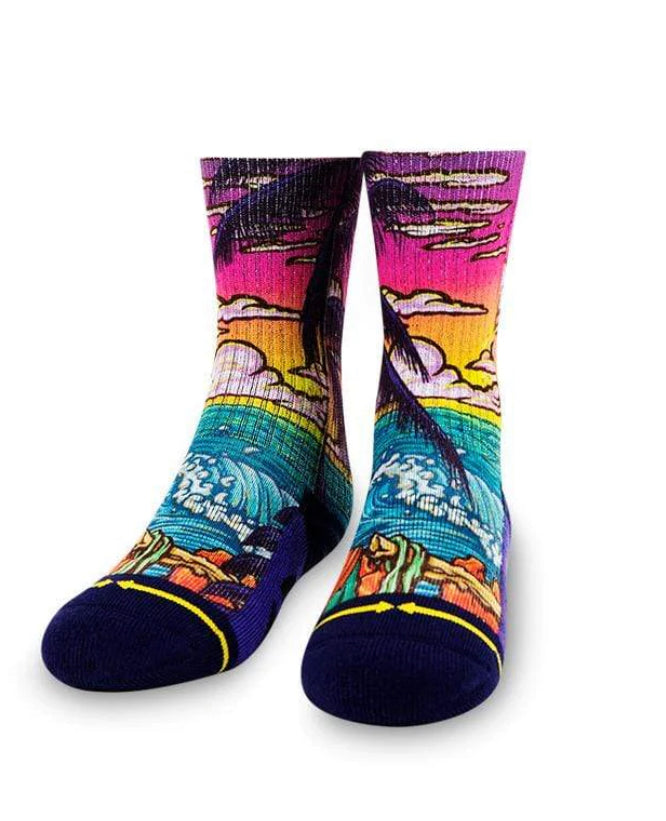 Merge 4 - Youth Slogan Jungle Paradise Socks