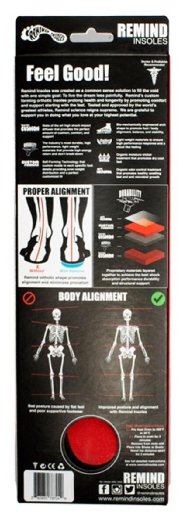 Remind Insoles - REMEDY Heat Moldable