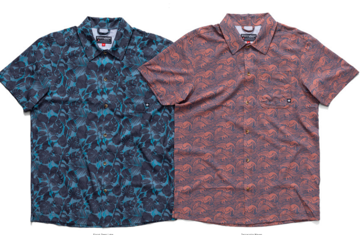 686 - Mens Nomad Perforated Button Down Shirt