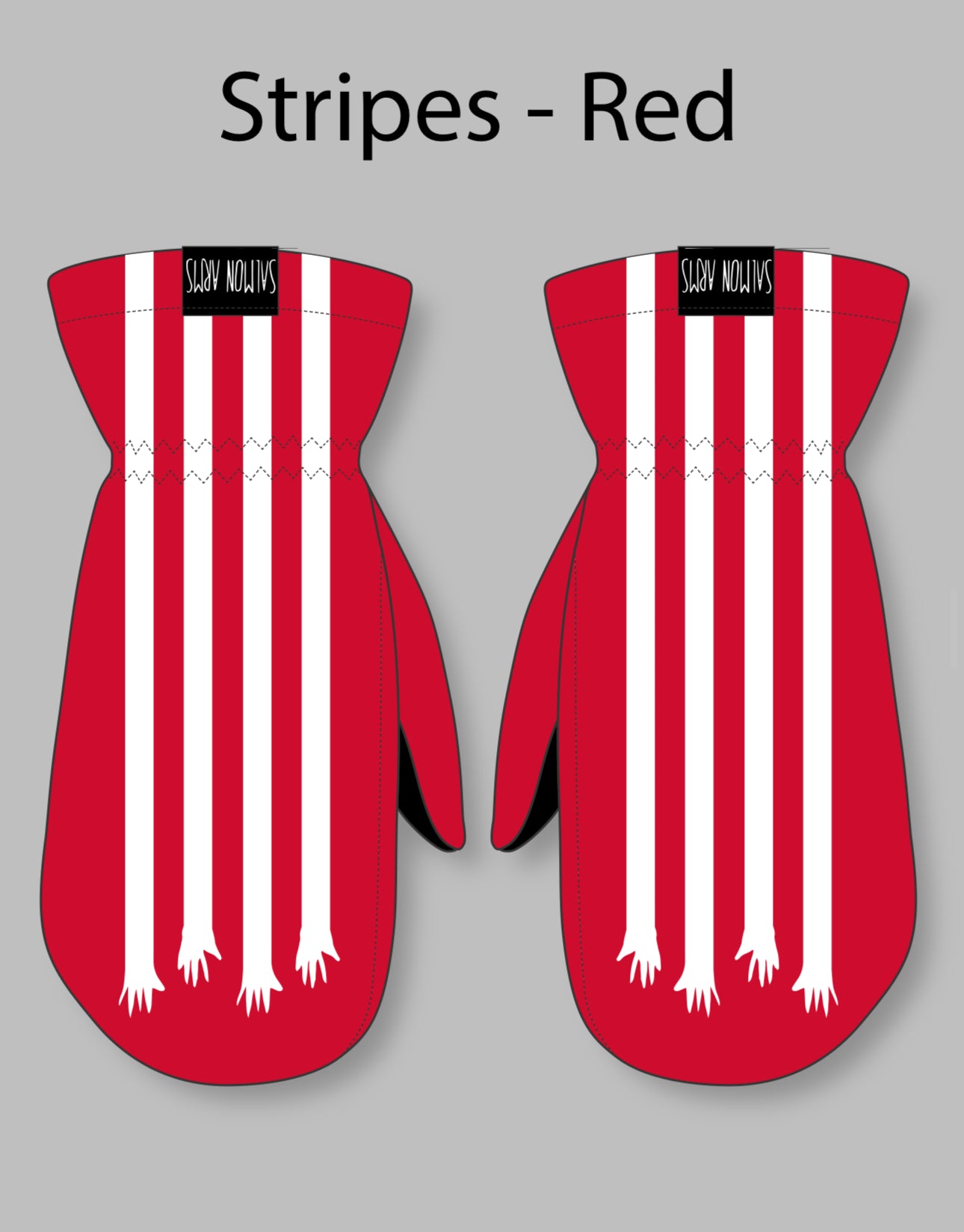 Salmon Arms - Classic Mitts - Stripes