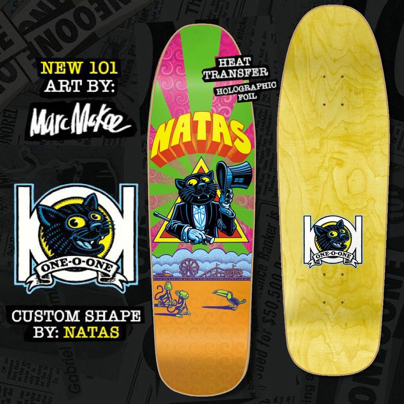101 - Natas Panther HT 9.25 Skateboard Deck(Warped)