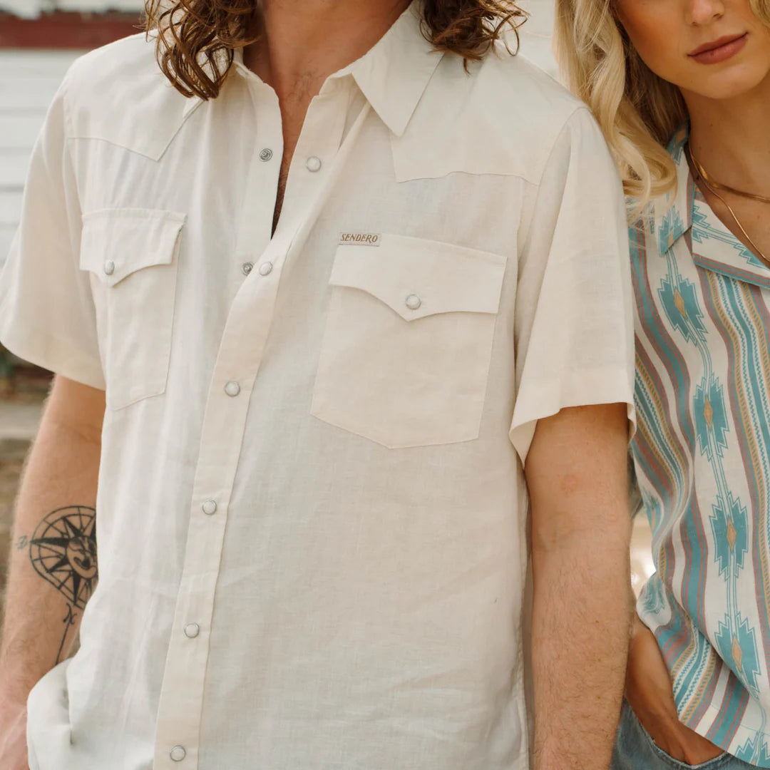 Sendero Provisions Co. - The Wyatt Pearl Snap Short Sleeve Solid Shirt