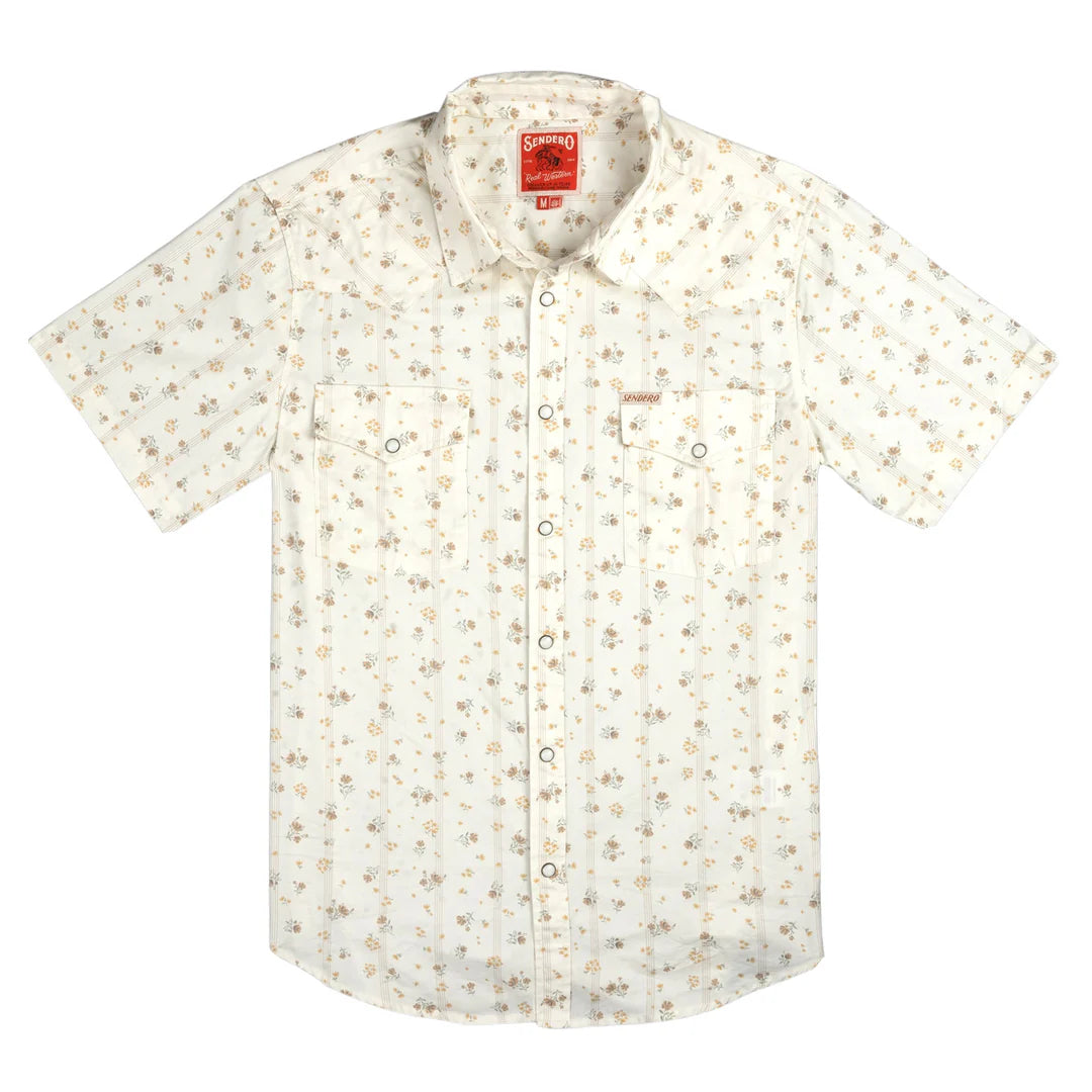 Sendero Provisions Co. - The Wyatt Pearl Snap Short Sleeve Serape Shirt