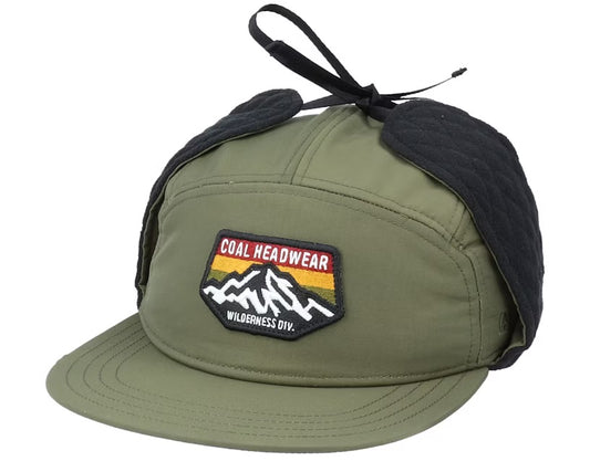 Coal - The Tracker Flannel Lined 5 Panel Earflap Cap