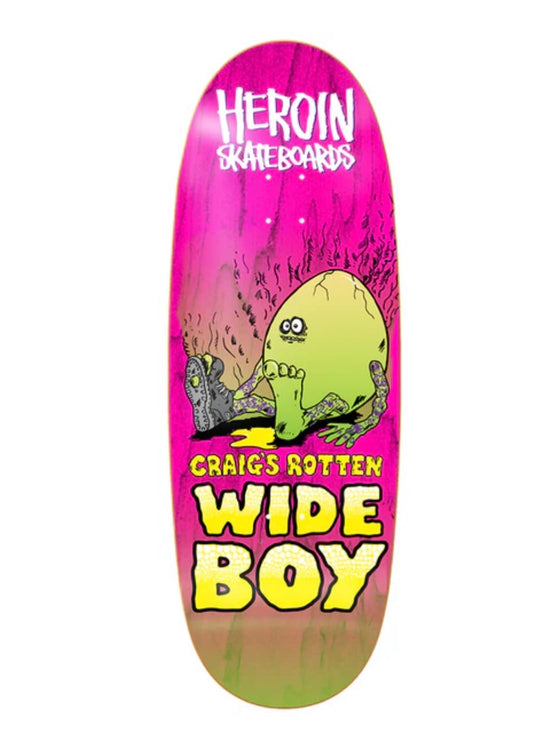 Heroin Skateboards- CQ Rotten Wide Boy Deck 10.75"