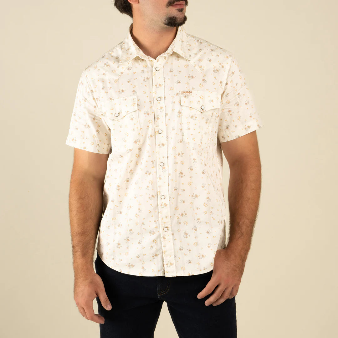 Sendero Provisions Co. - The Wyatt Pearl Snap Short Sleeve Serape Shirt