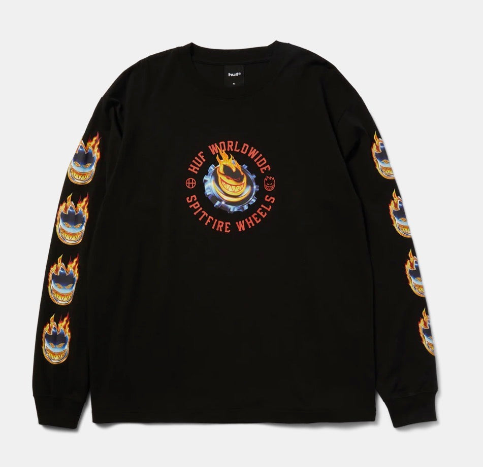 Huf - Huf x Spitfire Chrome Head Long Sleeve Tee