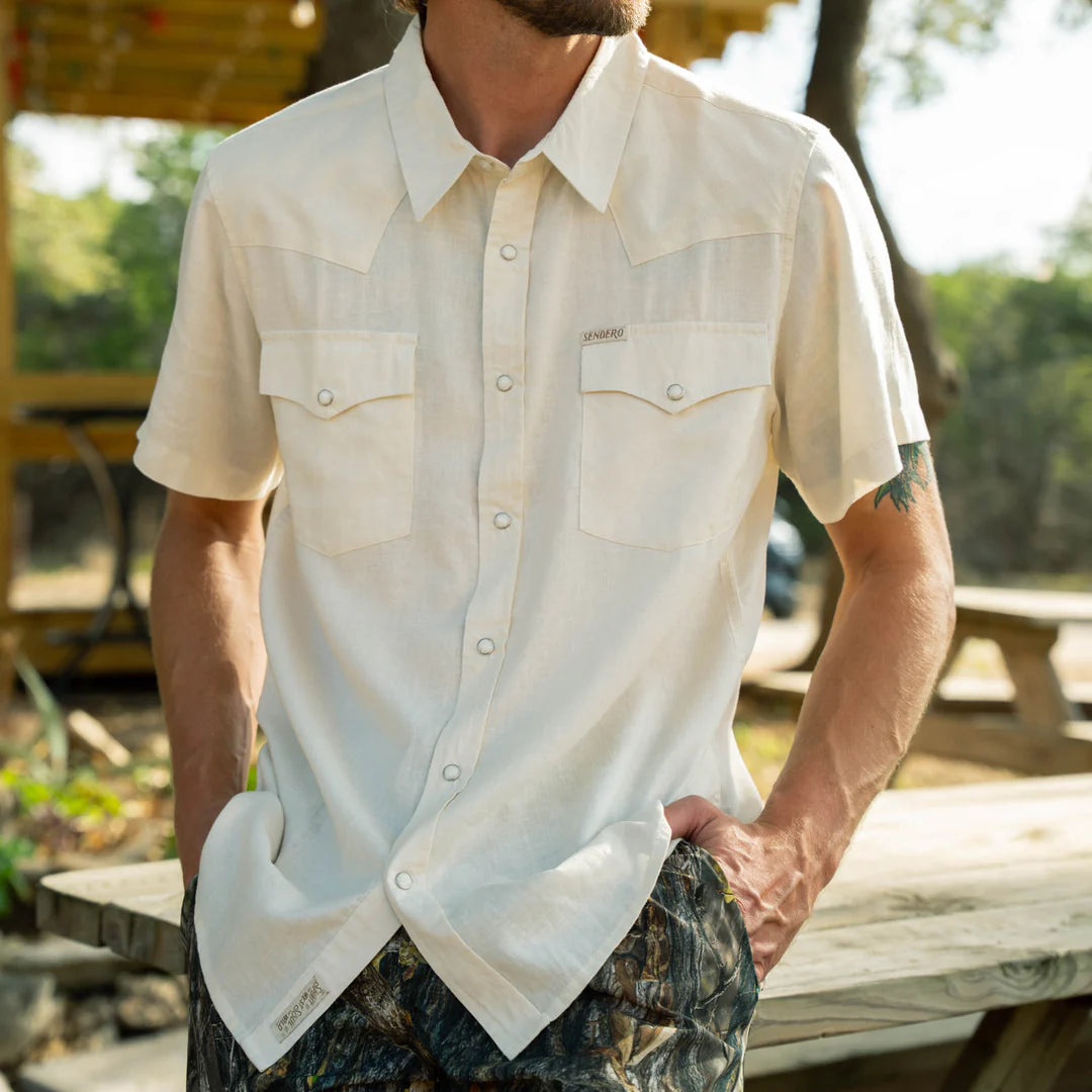 Sendero Provisions Co. - The Wyatt Pearl Snap Short Sleeve Solid Shirt