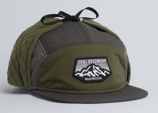 Coal - The Tracker Flannel Lined 5 Panel Earflap Cap