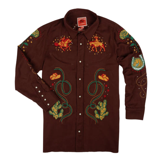 Sendero Provisions Co. - Show Pony Embroidered Western Pearl Snap Long Sleeve Shirt