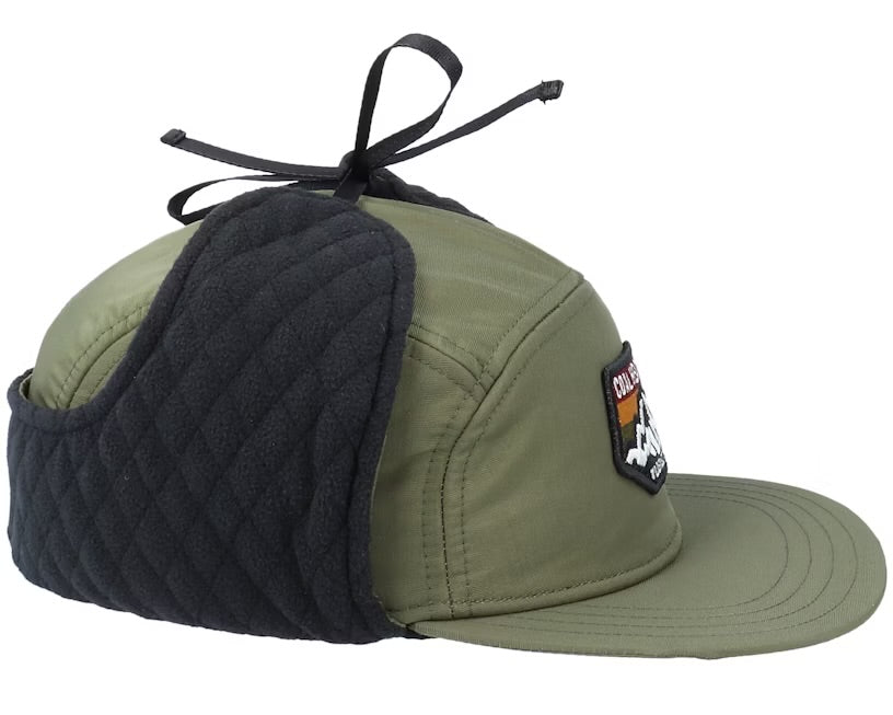 Coal - The Tracker Flannel Lined 5 Panel Earflap Cap