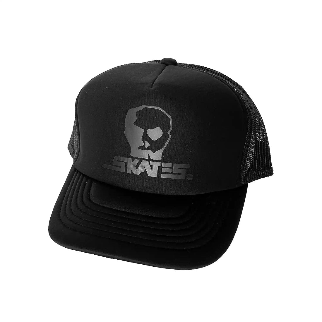 Skull Skates - Large Blackout Logo Foam Mesh Trucker Hat