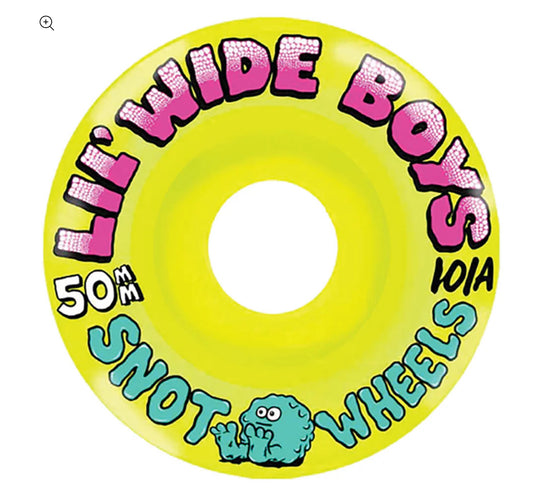 SNOT LIL' WIDE BOYS FLUORO YELLOW WHEELS - 101A 50MM