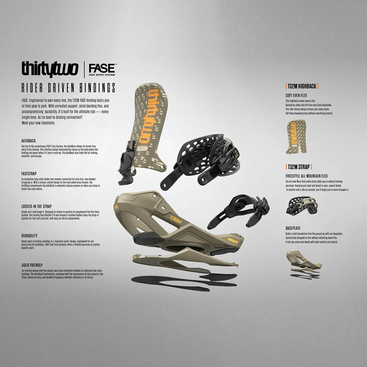 Thirtytwo - T32M Fase Snowboard Binding
