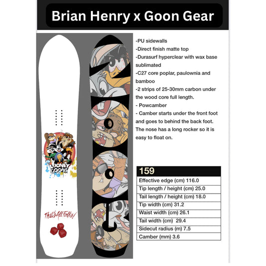 Goon Gear - Brian Henry x Goon Gear Looneygoon Snowboard