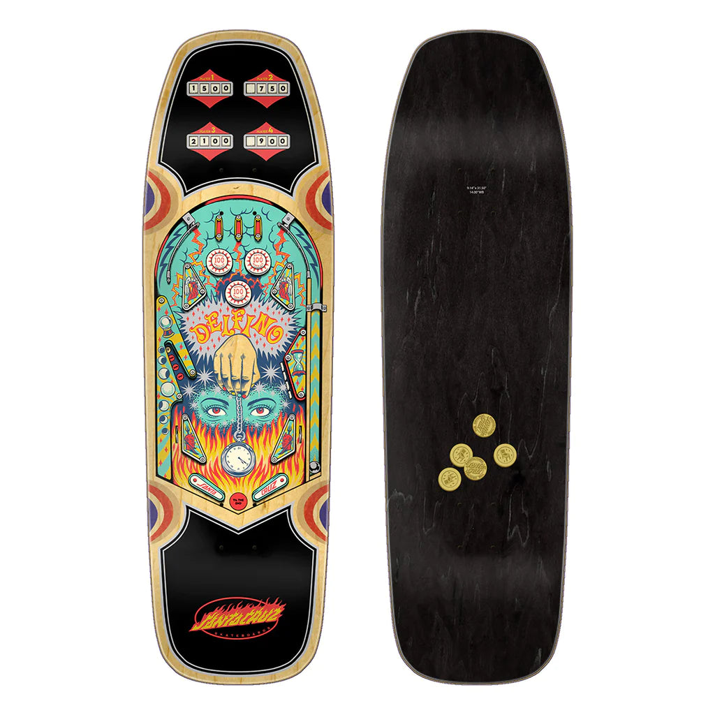 Santa Cruz - Delfino Pinball Shaped Deck