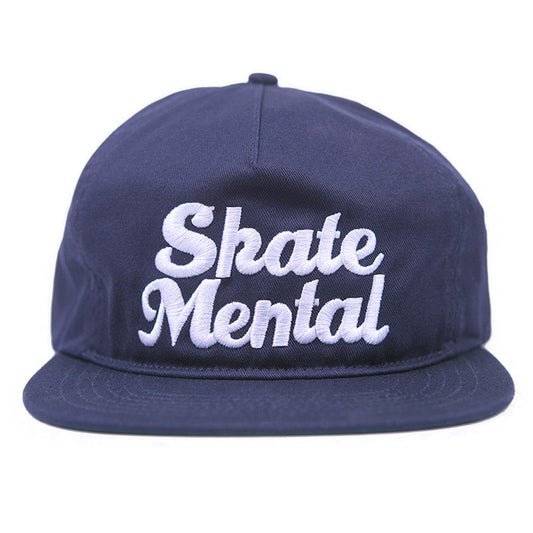 Skate Mental - Script Logo Unstructured Snapback
