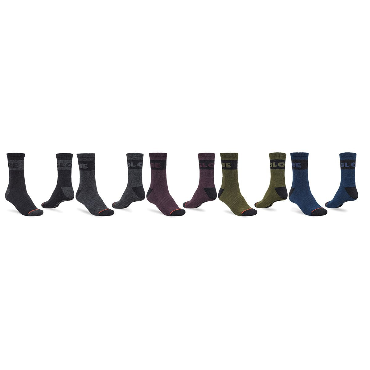 Globe Shoes - Horizons Crew Sock 5 Pack