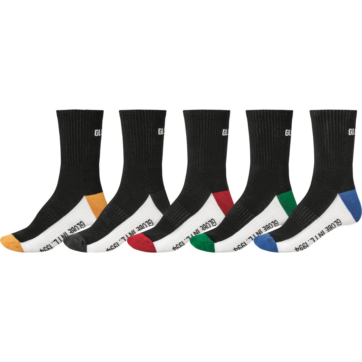 Globe Shoes - Prime Crew Sock 5 Pack