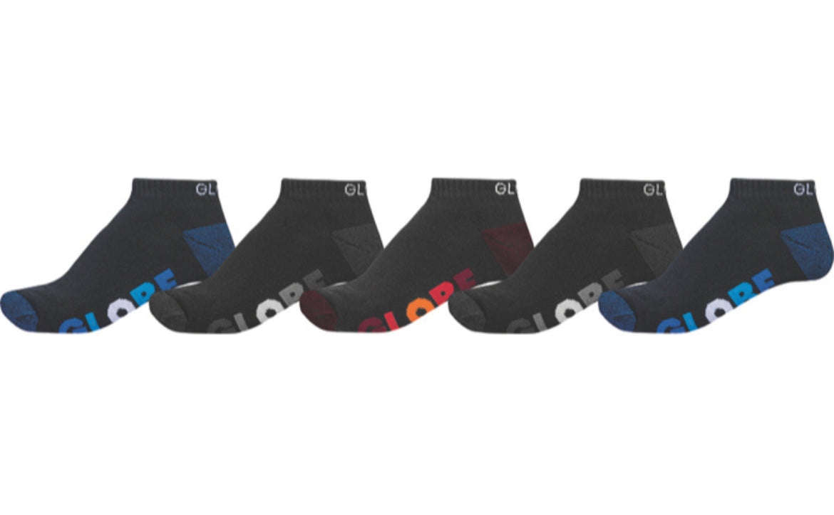 Globe Shoes - Multi Stripe Ankle Sock 5 Pack