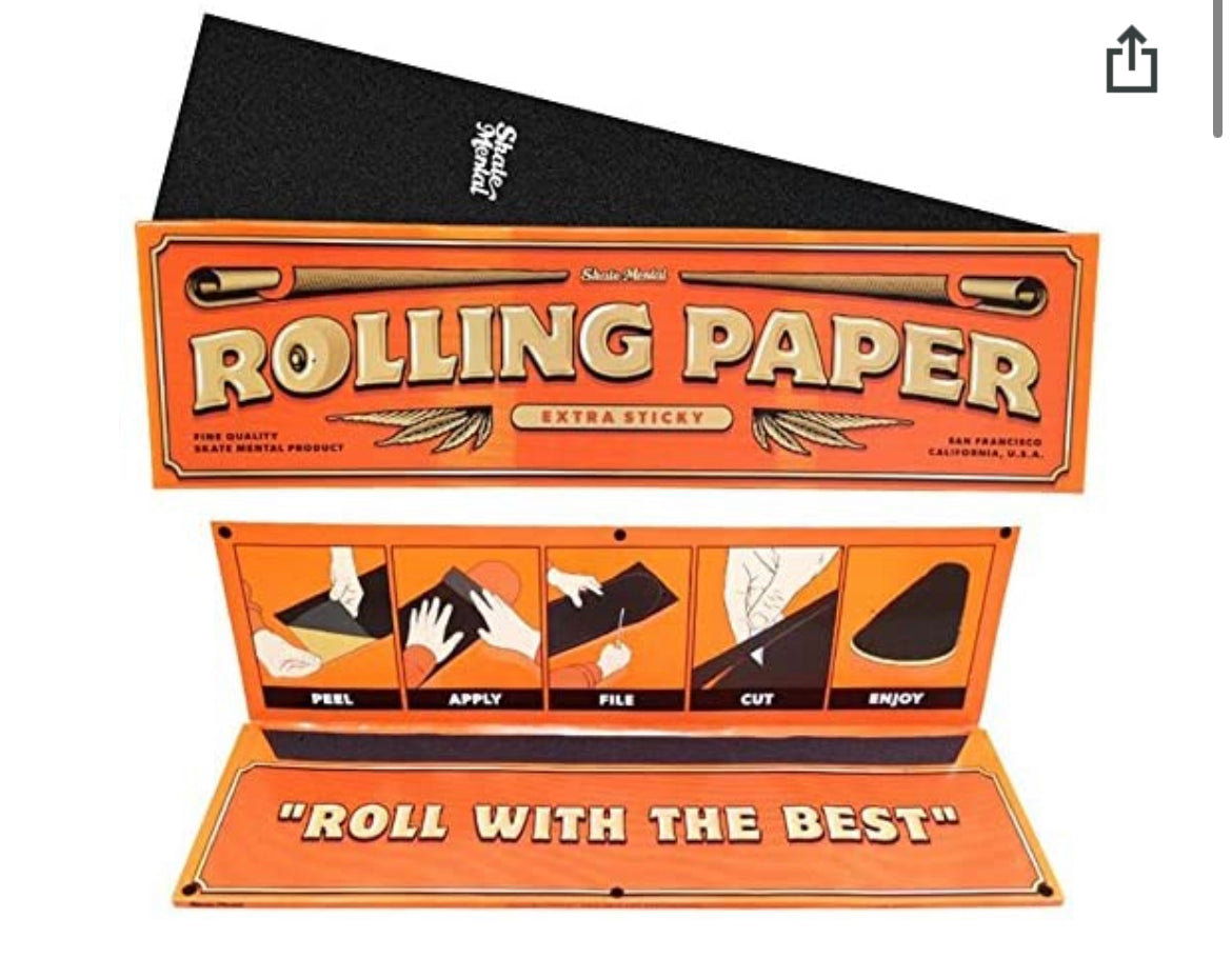 Skate Mental- Rolling papers grip tape