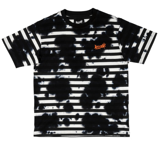 Welcome - RELIC TIE-DYED STRIPE SHORT SLEEVE KNIT - BONE