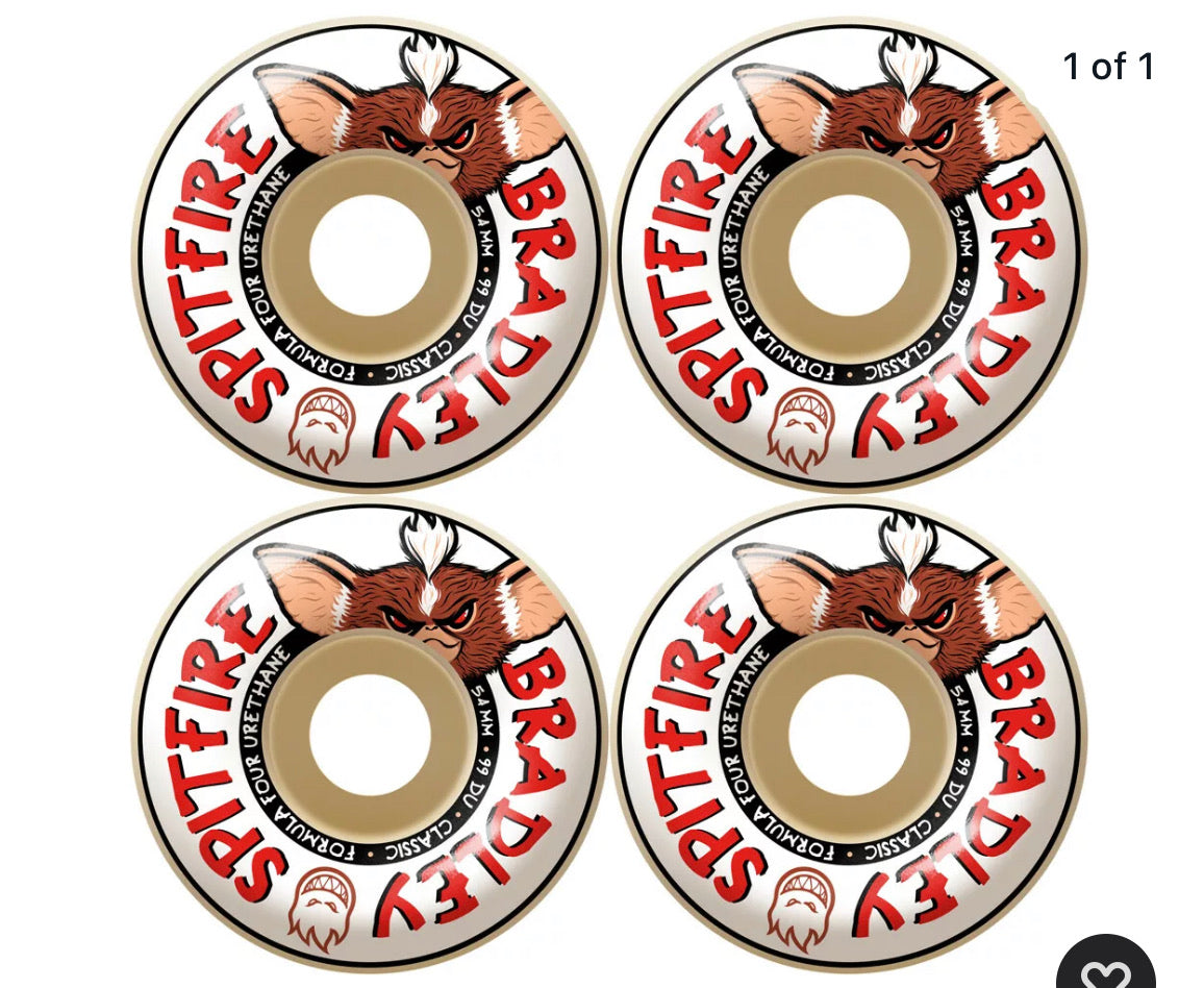 Spitfire Formula Four Bradley B4 Mid Classic Skateboard Wheels - 99a 52mm