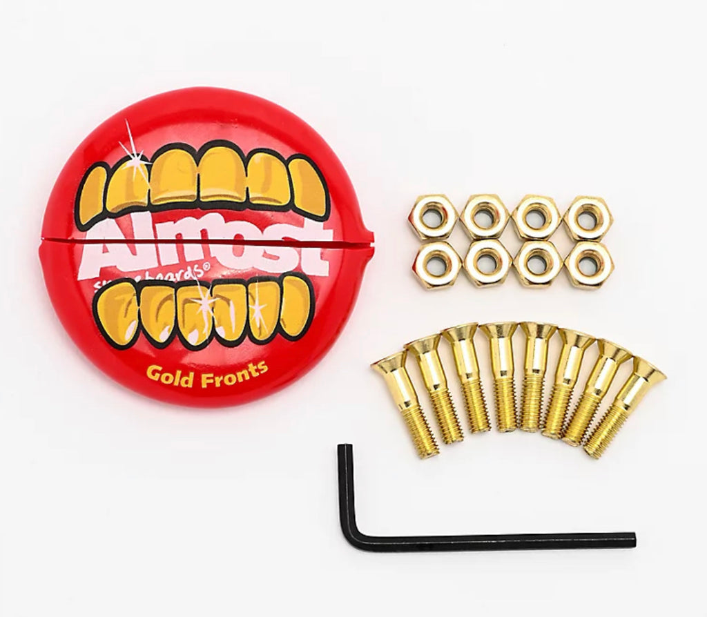Almost skateboards - nuts and bolts gold fronts