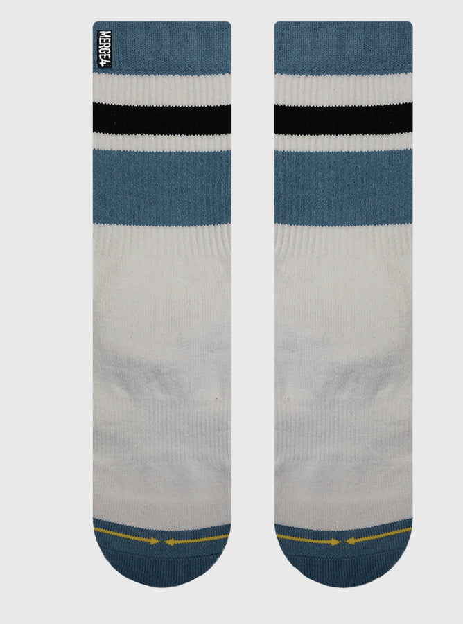 Merge 4 - Haven - White Classic Crew Sock