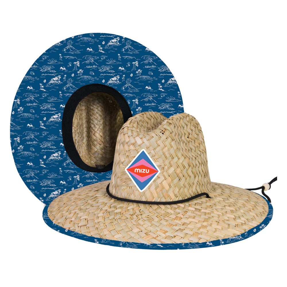 Mizu - Hawaiian Print Straw Hat